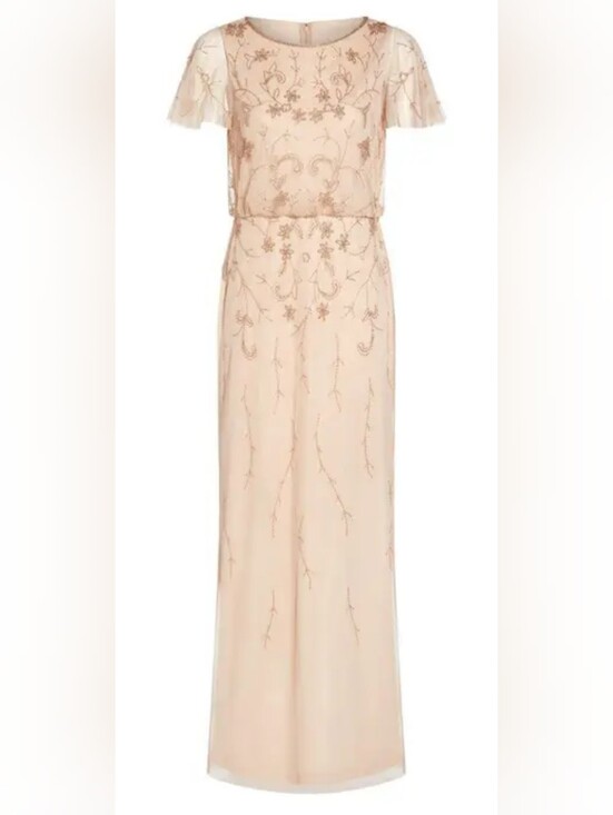 Anthropologie Dresses & Skirts - NWOT! Fall Boho Papell Studio Anthro Formal Women's Beaded Maxi Dress Small/4